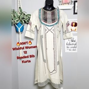 🔥NWT Wishful 12 Beaded Kurta